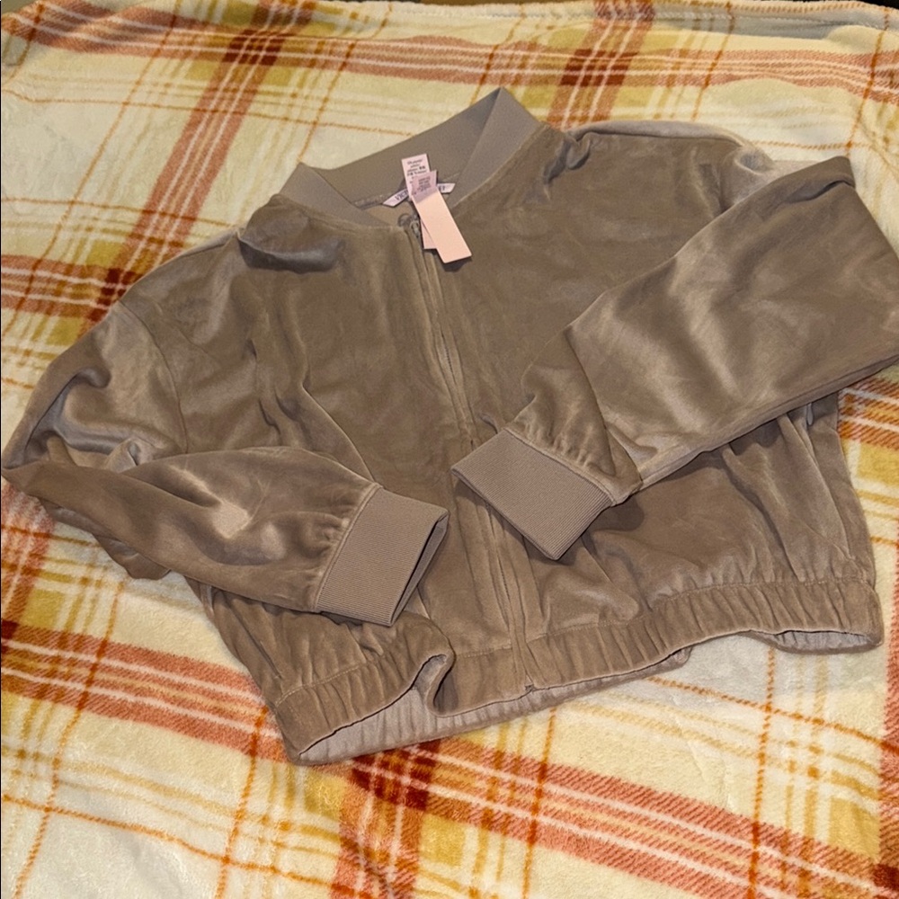Victoria's Secret Taupe Bomber Jacket
